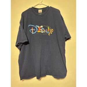 Disney Store Shirt Mens 2XL Navy Blue Sorcerer Mickey Graphic Tee Magic Fading